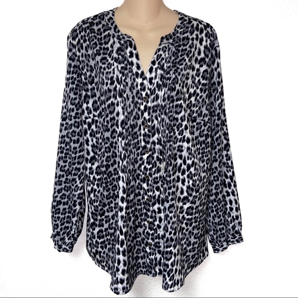 leopard print blouse size 20